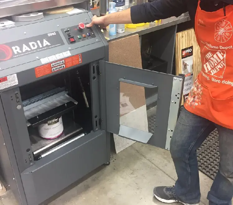 home depot shakes your new paint for free